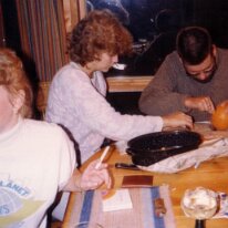 Becky Diana me pumpkin cottage