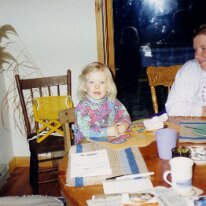 Becky with baby Caitlin cottage2
