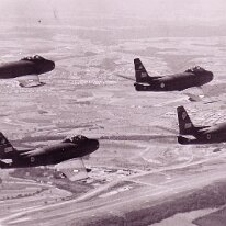 Dad flying in formation