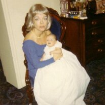 Mum as Marilyn Monroe with baby